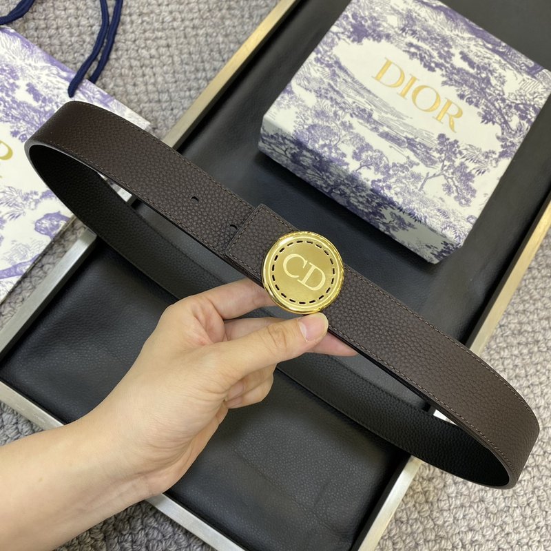 디올 DIOR 클래식 CD 버클 소가죽 벨트 001-176460