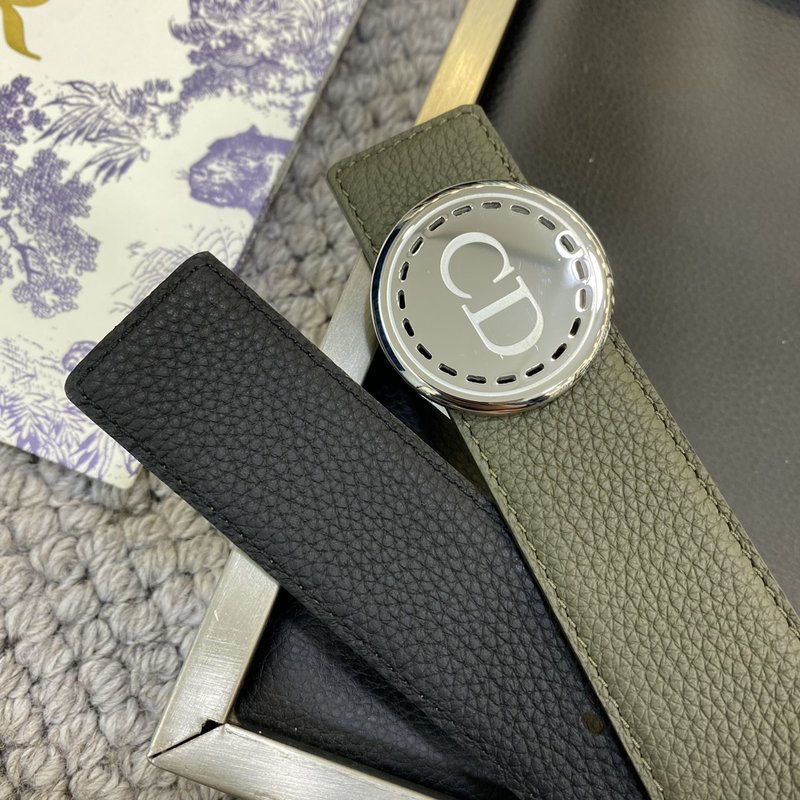 디올 Dior 클래식 레터 캔버스 가죽 벨트 CD 버클 001-176461
