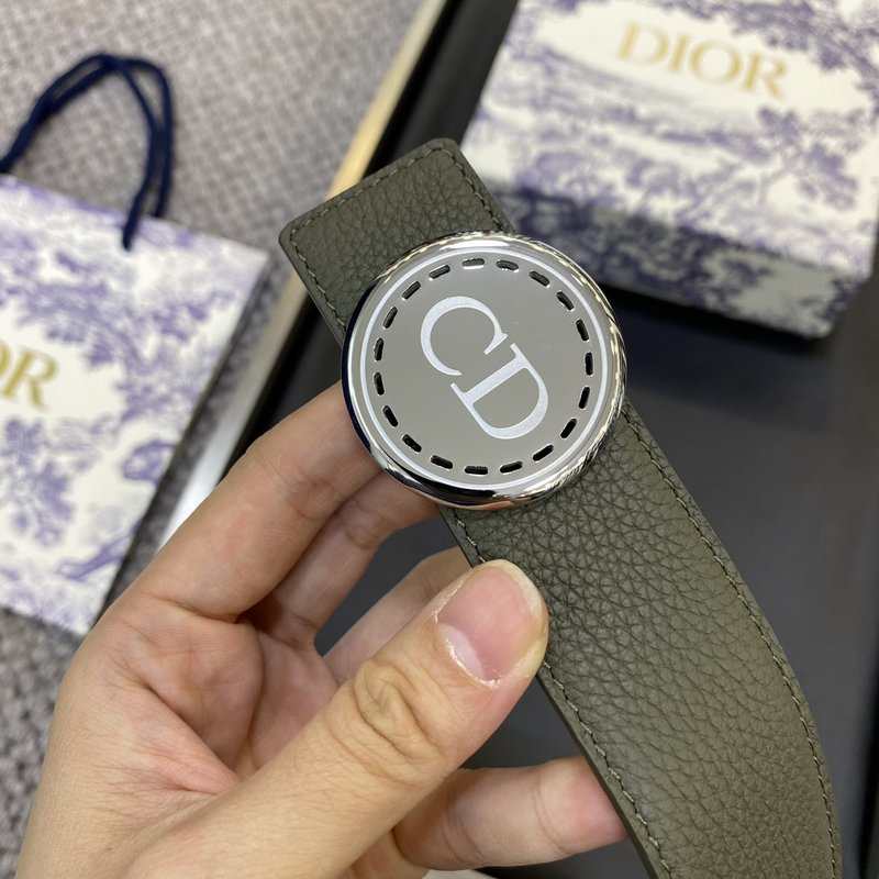 디올 Dior 클래식 레터 캔버스 가죽 벨트 CD 버클 001-176461