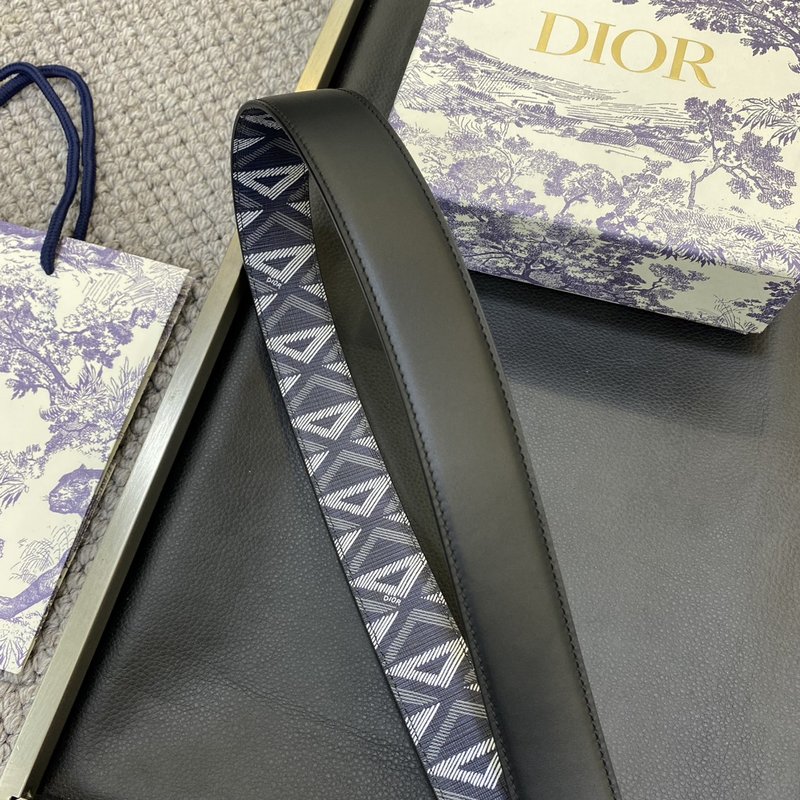 디올 DIOR 클래식 레터 캔버스 가죽 벨트 001-176463