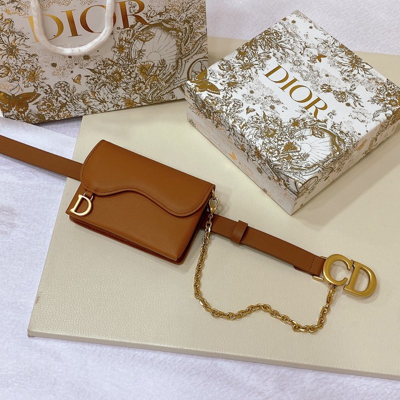 디올 바비 벨트 탈착형 pouch 골드 버클 001-176469