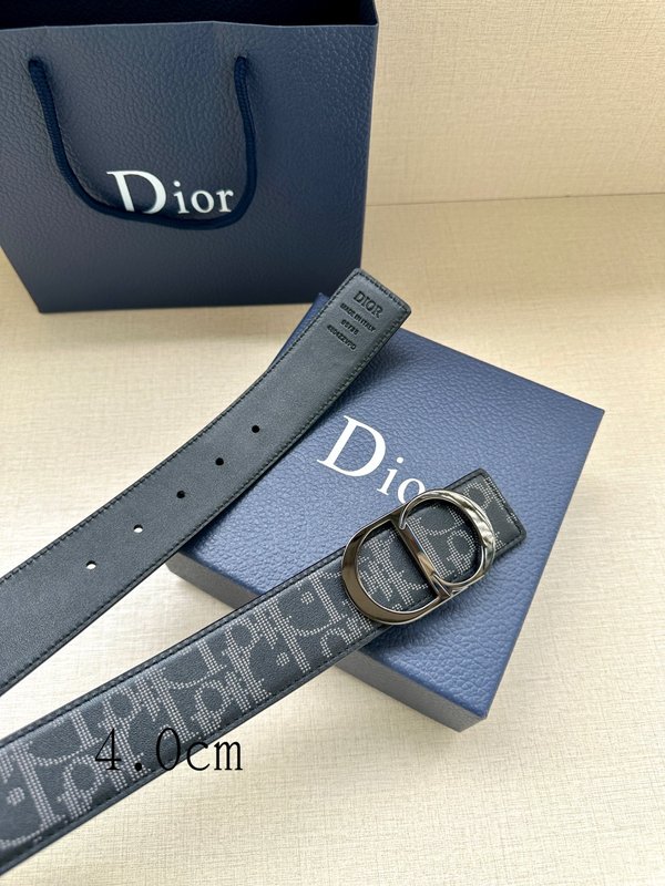 디올 양면 프린트 송아지 가죽 벨트 40mm 001-176490