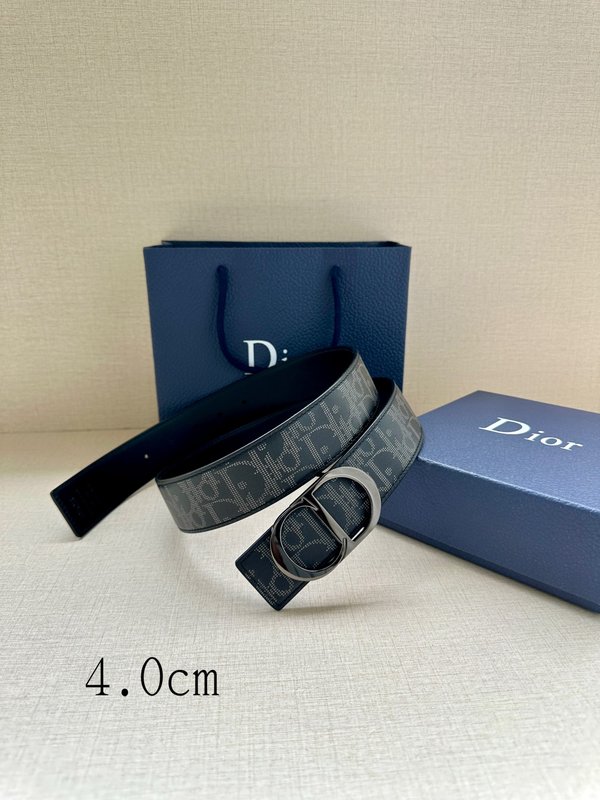 디올 양면 프린트 송아지 가죽 벨트 40mm 001-176490