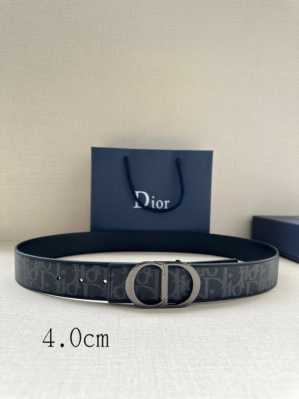 디올 양면 프린트 송아지 가죽 벨트 40mm 001-176490