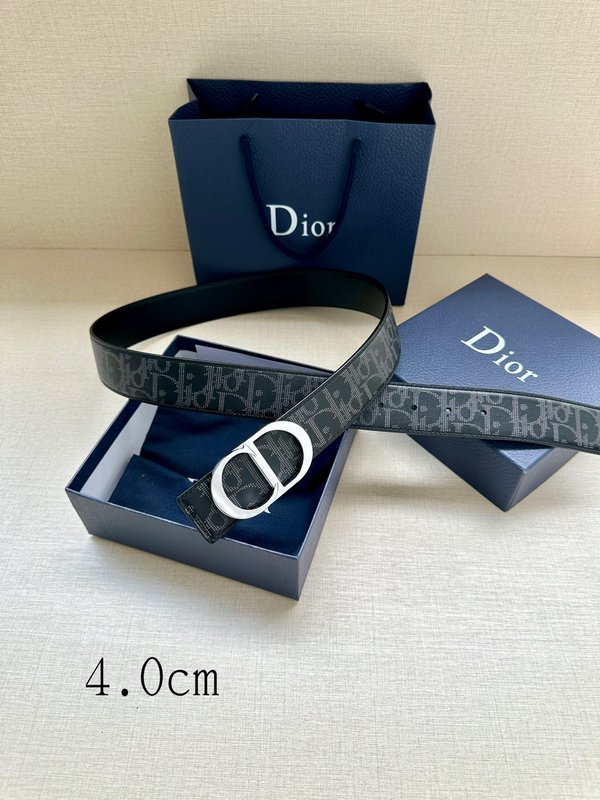 디오르 양면 프린트 송아지 가죽 벨트 40mm 001-176491