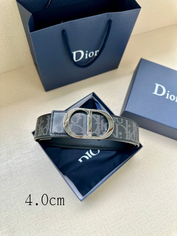 디오르 양면 프린트 송아지 가죽 벨트 40mm 001-176491