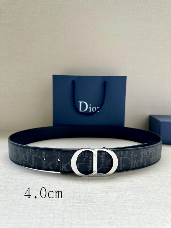 디오르 양면 프린트 송아지 가죽 벨트 40mm 001-176491