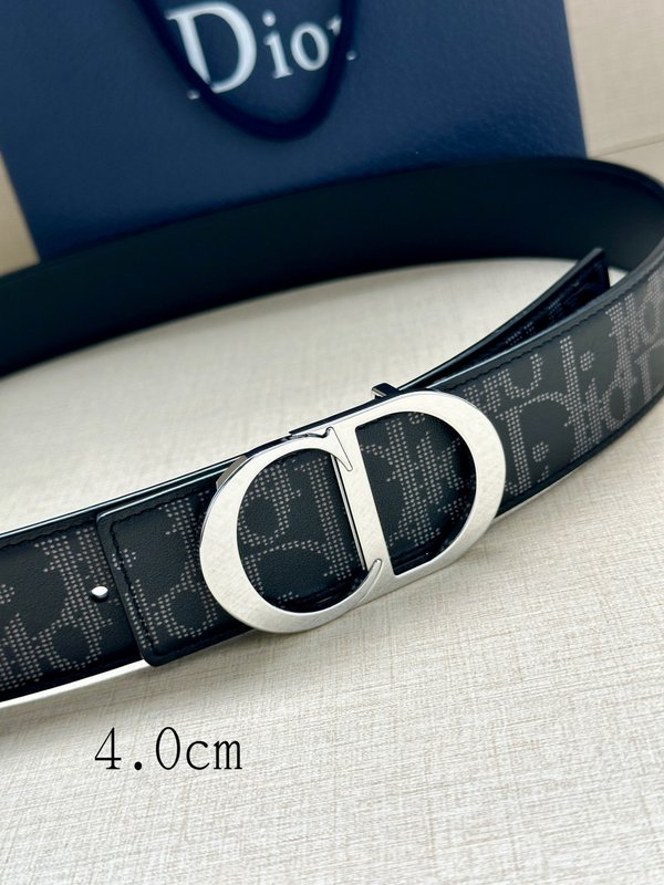 디오르 양면 프린트 송아지 가죽 벨트 40mm 001-176491