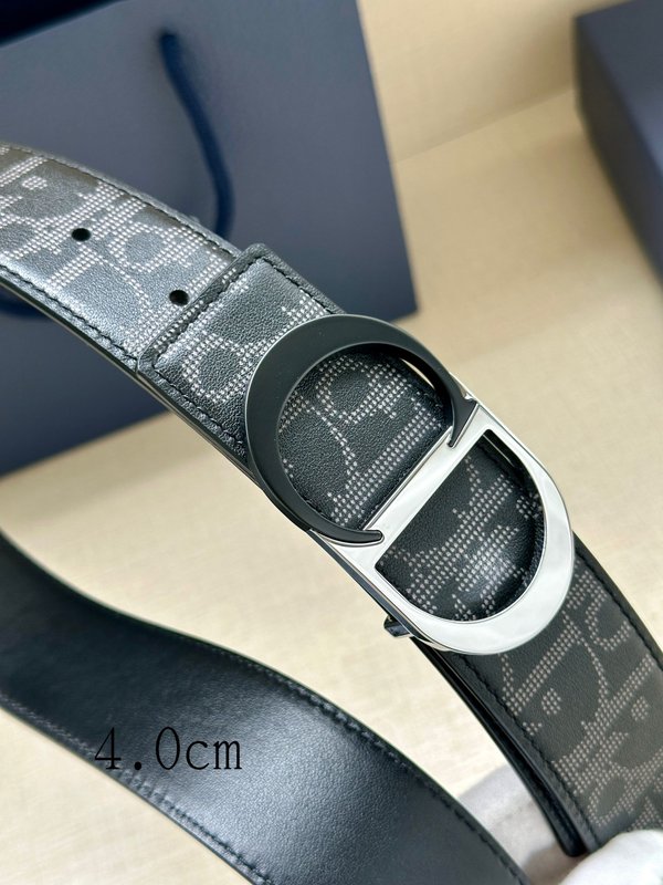 디오르 양면 프린트 소 가죽 벨트 40mm 001-176494