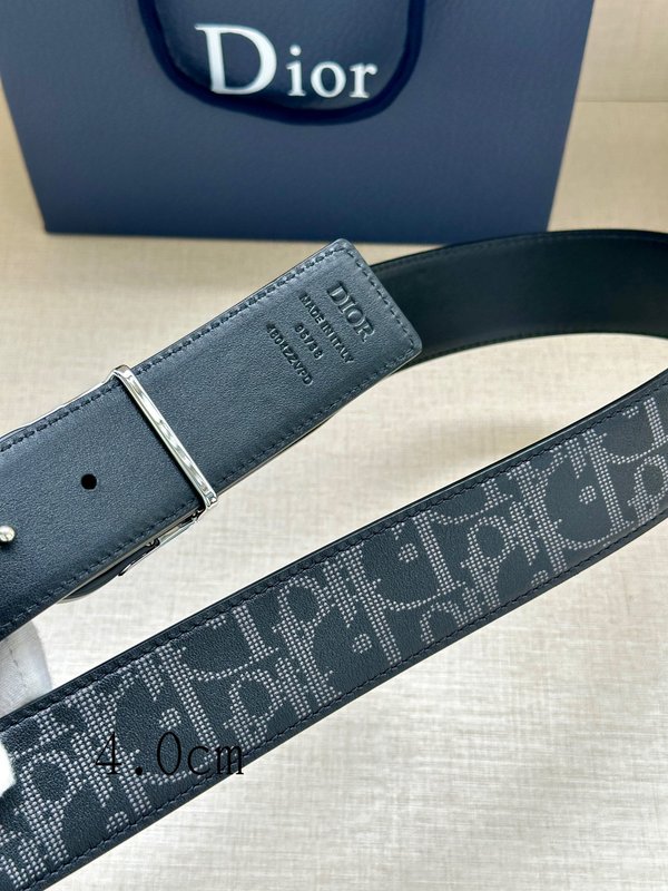 디오르 양면 프린트 소 가죽 벨트 40mm 001-176494