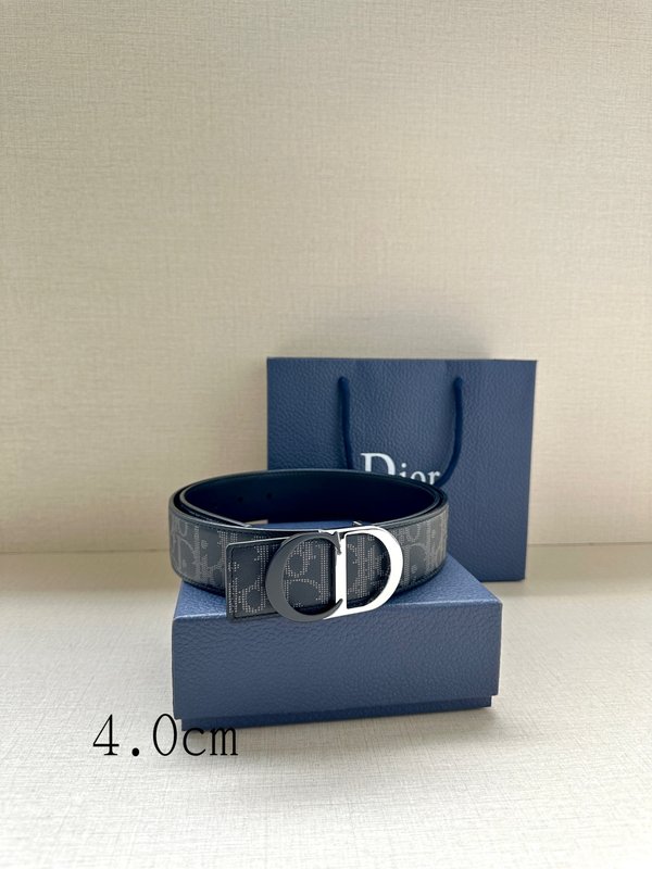 디오르 양면 프린트 소 가죽 벨트 40mm 001-176494