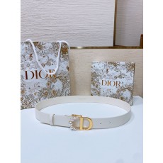 디올 새로운 CD 버클 화이트 레진 비즈 벨트 001-176525