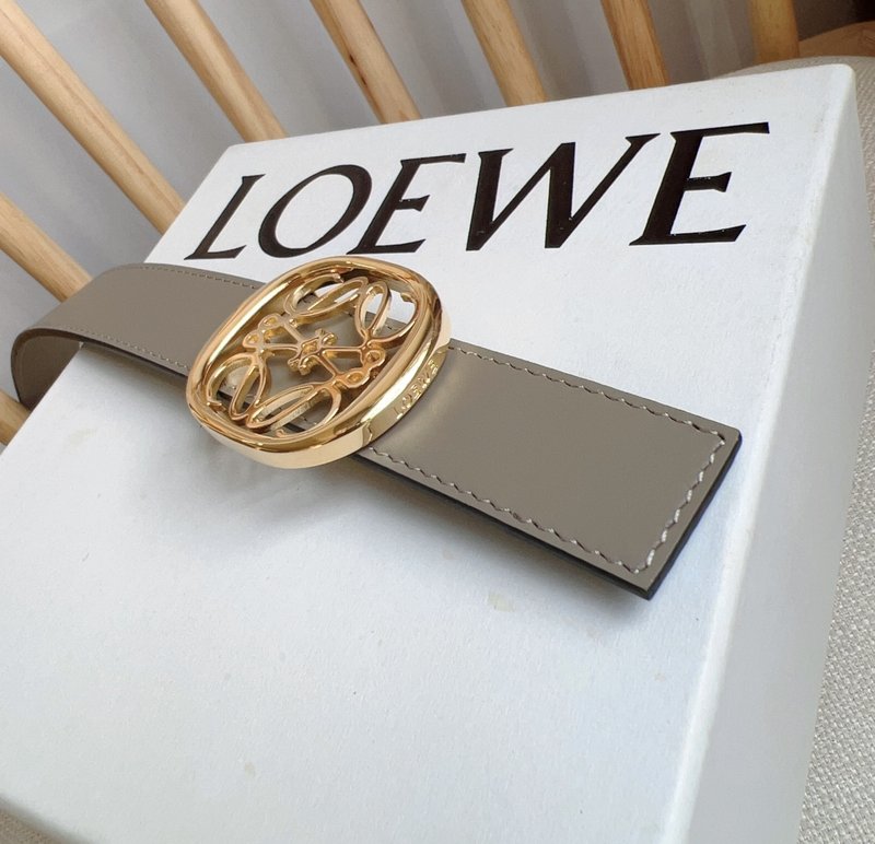 로에베 LOEWE 매끄러운 소가죽 양면 벨트 001-176550