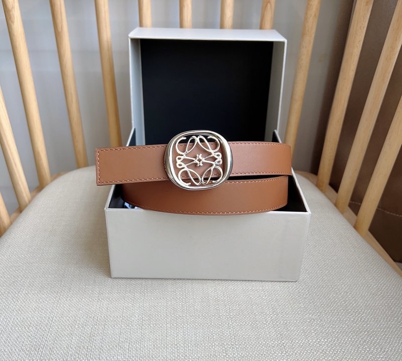 로에베 LOEWE 매끄러운 소가죽 양면 벨트 001-176552