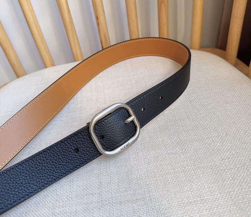 로에베 LOEWE 그레인 가죽 핀 버클 벨트 001-176564