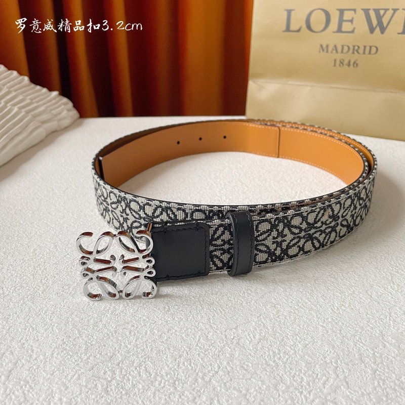 로에베 LOEWE 클래식 패브릭 소가죽 벨트 001-176582