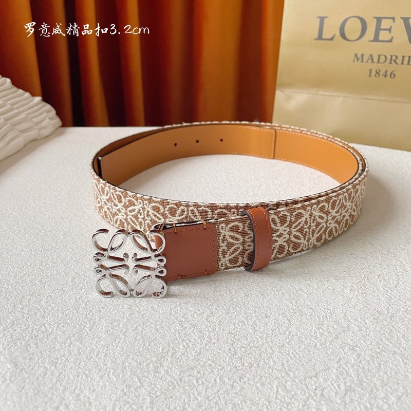 로에웨 LOEWE 캔버스 소가죽 벨트 클래식 버클 001-176585