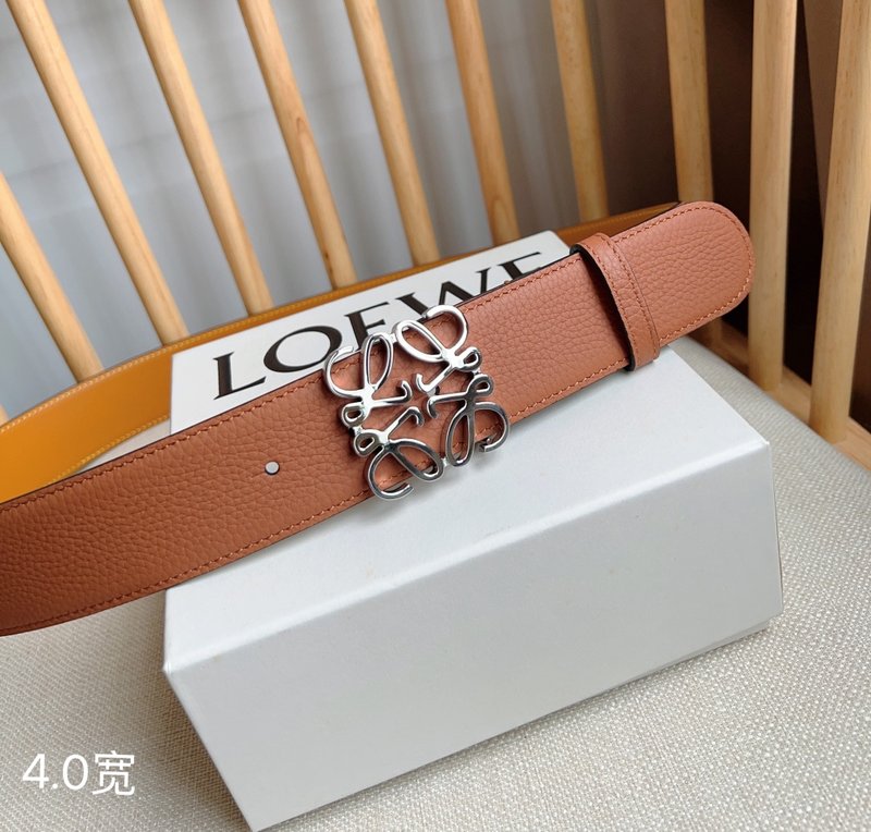 로에웨 LOEWE 그레인 가죽 핀 버클 벨트 001-176598