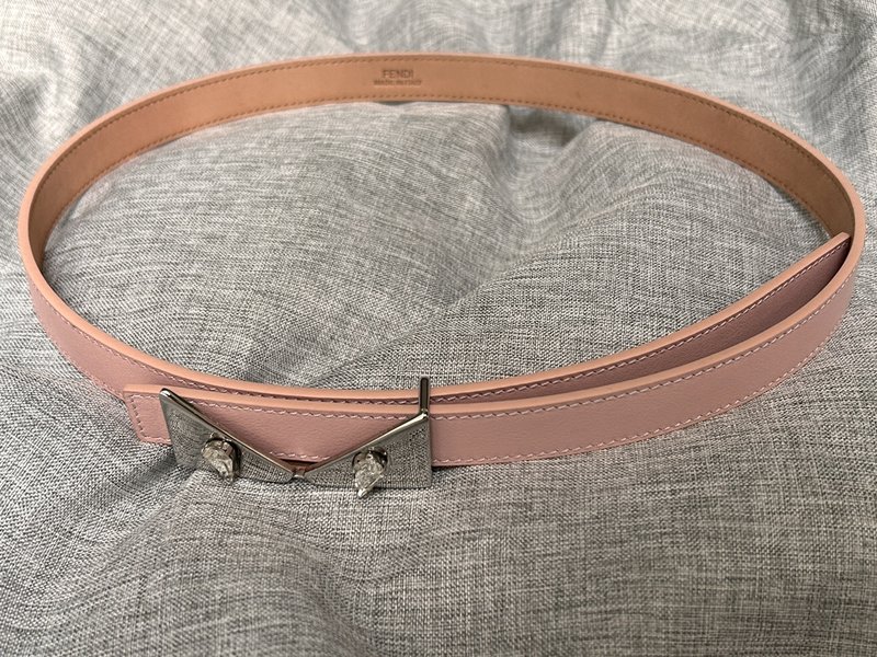 펜디 여성용 슬림 가죽 벨트 2.0cm 001-176606