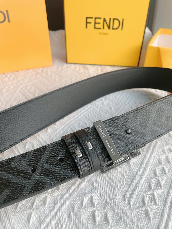 펜디 Fendi 더블 F 로고 금속 버클 소 가죽 벨트 001-176609