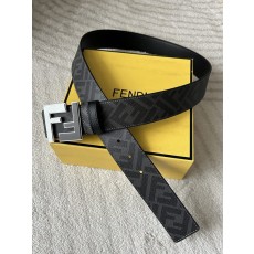 펜디 남성용 양면 FF 패턴 벨트 4.0cm 너비 001-176623