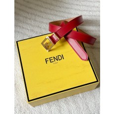 펜디 Fendi 여성용 레드 벨트 더블 F 버클 001-176628