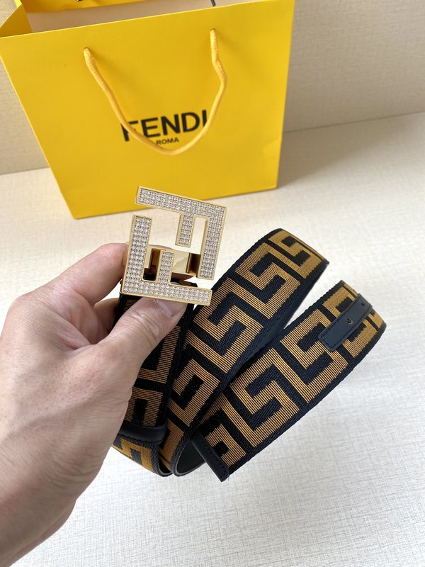펜디 FF 로고 다이아몬드 버클 벨트 3.8cm 001-176635