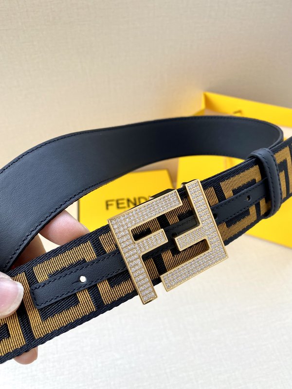 펜디 FF 로고 다이아몬드 버클 벨트 3.8cm 001-176635