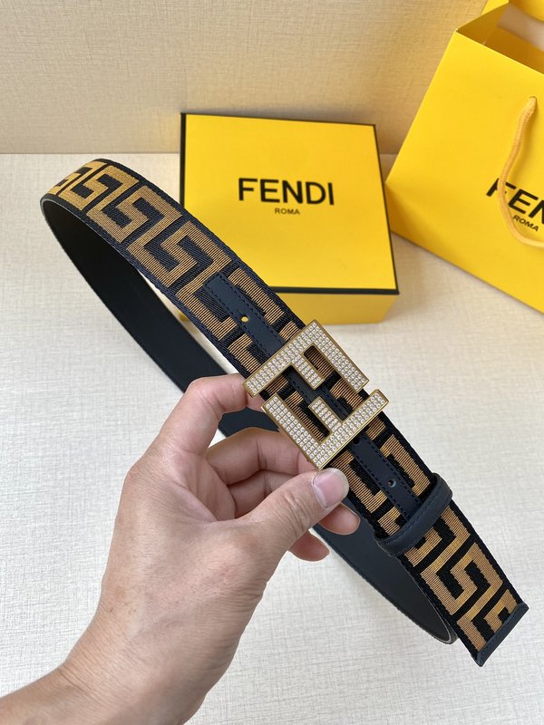 펜디 FF 로고 다이아몬드 버클 벨트 3.8cm 001-176635