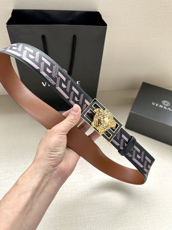 베르사체 펜디 콜라보 회전 버클 와이드 벨트 3.8cm 001-176636