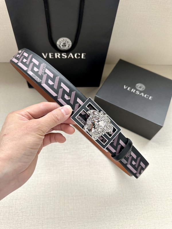 베르사체 펜디 콜라보 회전 버클 와이드 벨트 3.8cm 001-176636