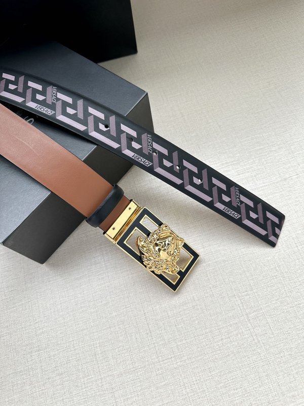 베르사체 펜디 콜라보 회전 버클 와이드 벨트 3.8cm 001-176636