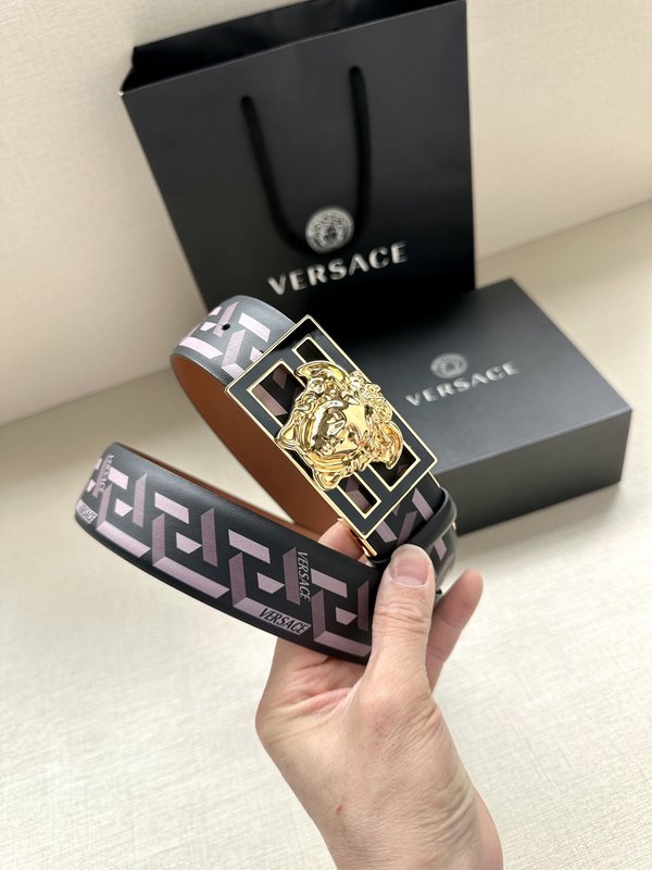 베르사체 펜디 콜라보 회전 버클 와이드 벨트 3.8cm 001-176636