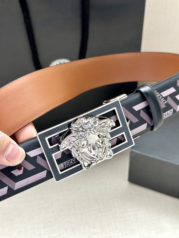 베르사체 펜디 콜라보 회전 버클 와이드 벨트 3.8cm 001-176636
