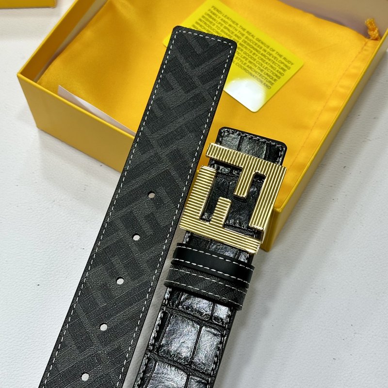 펜디 FENDI 블랙 더블 버클 양면 사용 벨트 001-176640