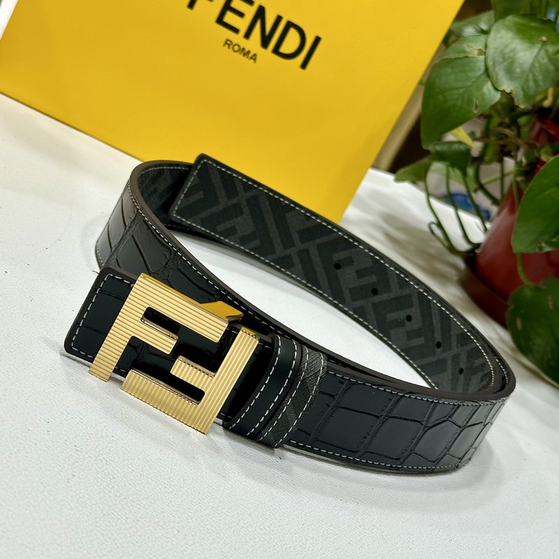 펜디 FENDI 블랙 더블 버클 양면 사용 벨트 001-176640