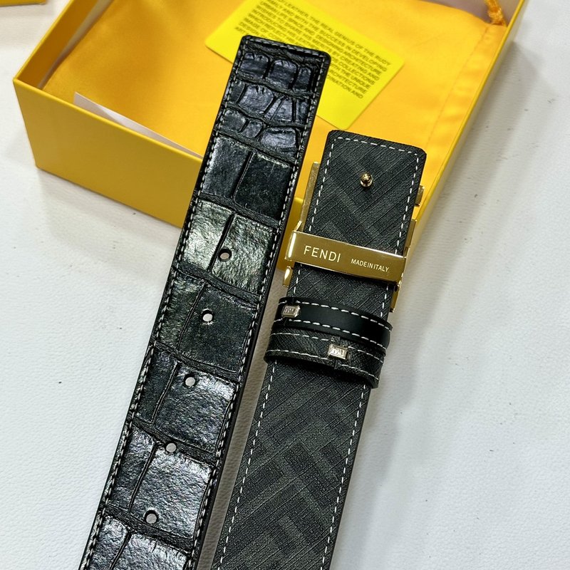 펜디 FENDI 블랙 더블 버클 양면 사용 벨트 001-176640