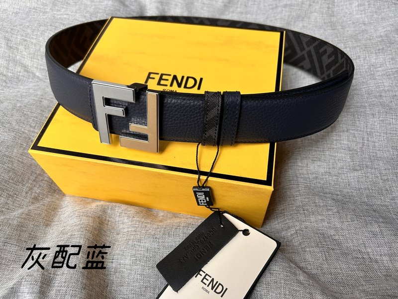 펜디 남성용 양면 FF 로고 벨트 001-176645