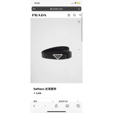 프라다 여성용 사피아노 삼각 로고 벨트 001-176672