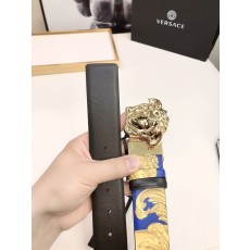 베르사체 바로코 프린트 가죽 벨트 001-176866
