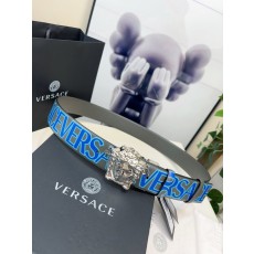 베르사체 양면 프린트 송아지 가죽 벨트 001-176907