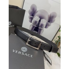 베르사체 클래식 송아지 가죽 스퀘어 버클 벨트 001-176908