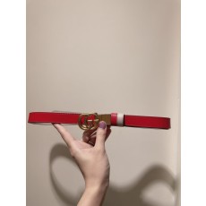 구찌 양면 회전 사용 레드 벨트 001-176941