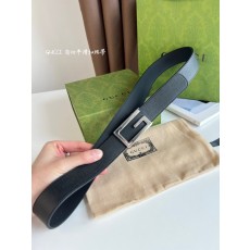 구찌 자동 버클 양면 소가죽 벨트 35MM 001-176945