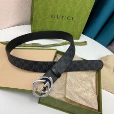 구찌 GG Supreme 캔버스 벨트 블랙 001-177001