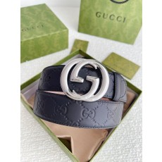 구찌 4.0cm 압화 소 가죽 벨트 001-177019