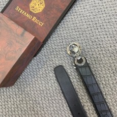 스테파노 리치 클래식 악어가죽 버클 벨트 001-177081