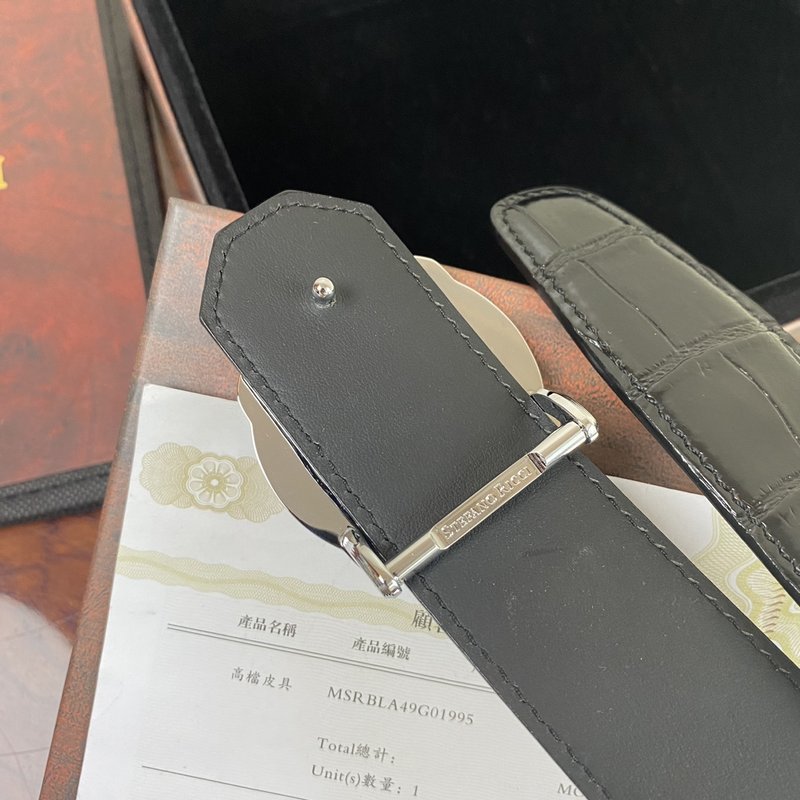 스테파노 리치 독수리 버클 가죽 벨트 001-177095