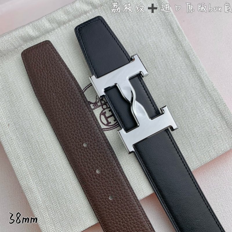에르메스 양면 H 버클 벨트 38mm 수입 소가죽 001-177127