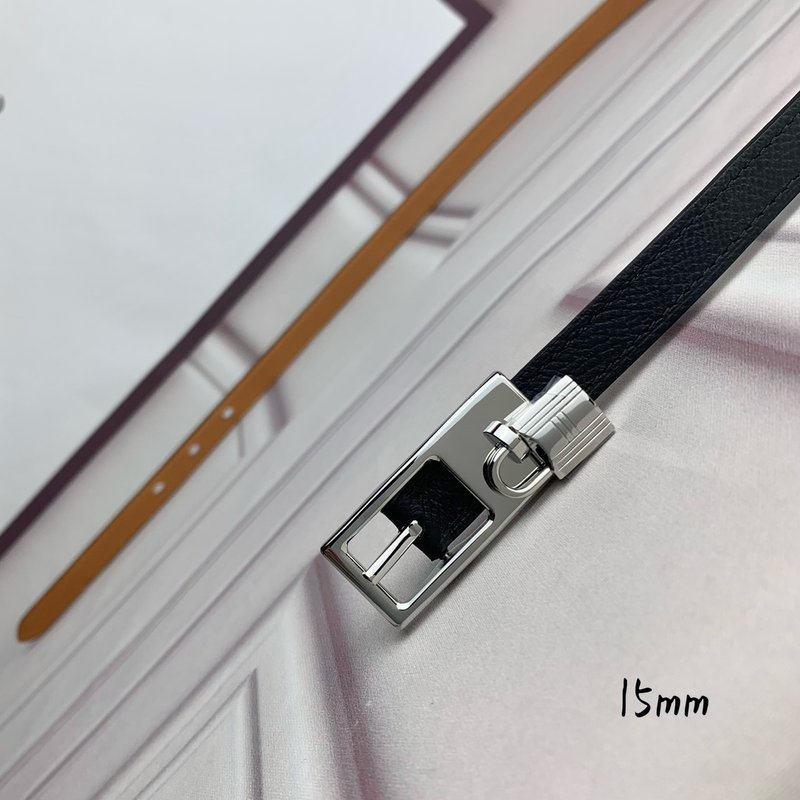 에르메스 여성용 양면 소 가죽 핀 버클 벨트 001-177134
